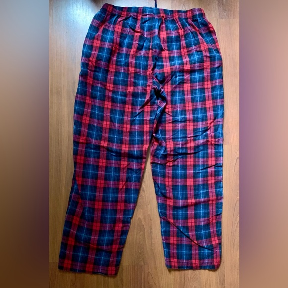 PIERRE CARDIN Men’s Pajama Pants Plaid Red Size Large - Picture 3 of 5